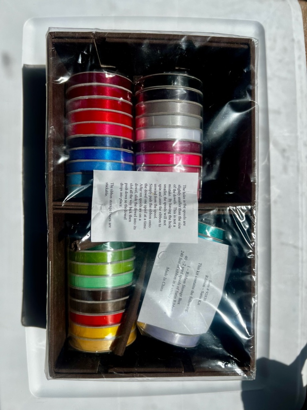 Assorted Satin Ribbon Spools - Multi Color Pack
